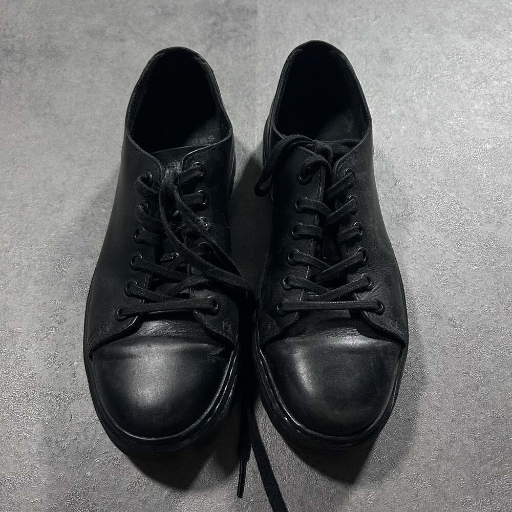 Dr. Martens Dante Brando Black Leather Low-Top Casual Shoes
